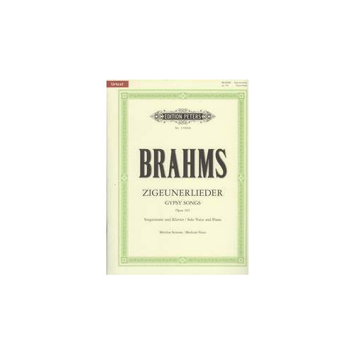 EDITION PETERS BRAHMS JOHANNES - 8 ZIGEUNERLIEDER OP.103 (MEDIUM VOICE) - VOICE AND PIANO (PER 10 MINIMUM)