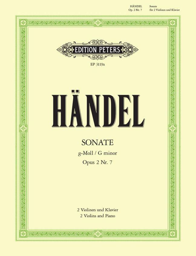 EDITION PETERS HANDEL GEORGE FRIEDERICH - TRIO SONATA IN G MINOR OP.2 NO.7 - VIOLIN(S) AND OTHER INSTRUMENTS