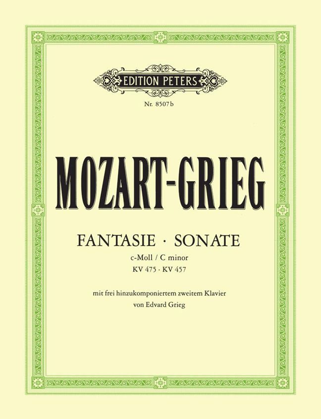 EDITION PETERS MOZART WOLFGANG AMADEUS / GRIEG EDVARD - SONATA IN C MINOR K457 (WITH FANTASIA K476) - PIANO 4 HANDS
