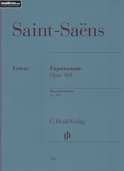 HENLE VERLAG SAINT-SAENS C. - BASSOON SONATA OP. 168
