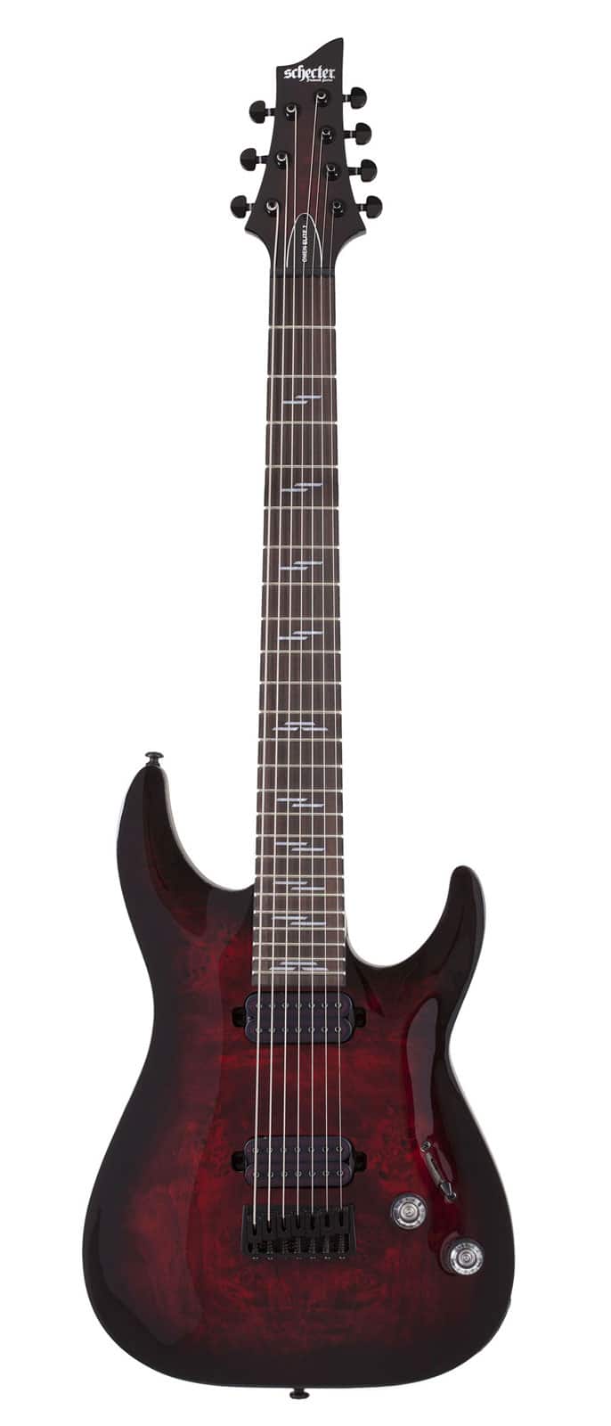 SCHECTER OMEN 7 ELITE BLACK CHERRY BURST