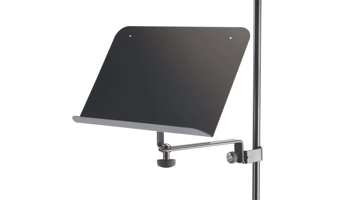 K&M 11520-000-55 SHEET MUSIC AND DOCUMENT HOLDER BLACK FOR STANDS