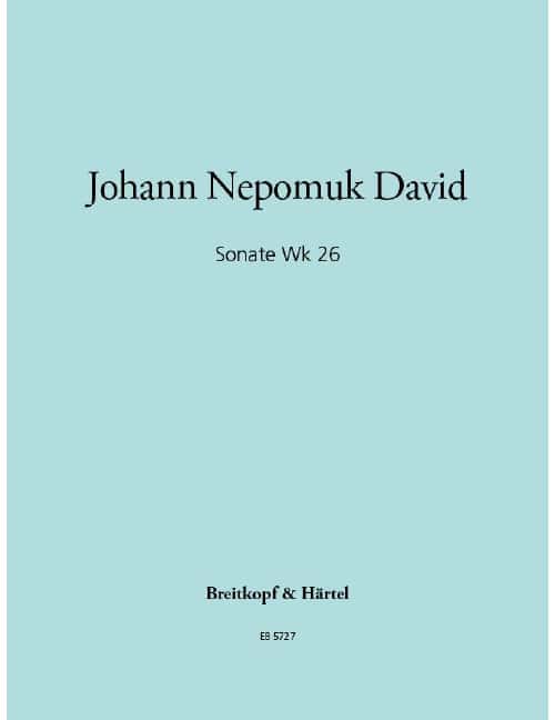 EDITION BREITKOPF DAVID JOHANN NEPOMUK - SONATE WK 26 - FLUTE, VIOLA, GUITAR
