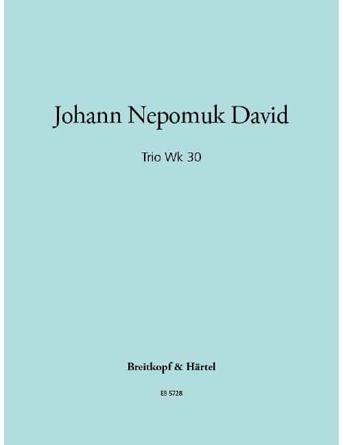 EDITION BREITKOPF DAVID JOHANN NEPOMUK - TRIO WK 30 - FLUTE, VIOLIN, VIOLA