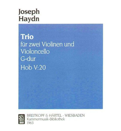 EDITION BREITKOPF HAYDN JOSEPH - TRIO G-DUR HOB V:20 - 2 VIOLIN, CELLO