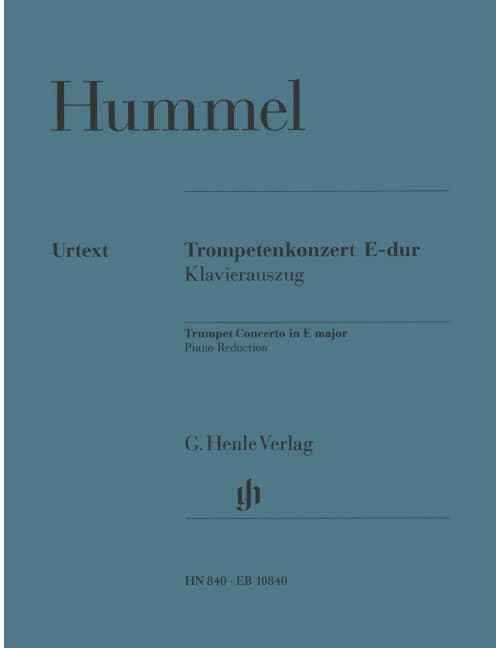 EDITION BREITKOPF HUMMEL JOHANN NEPOMUK - TROMPETENKONZERT E-DUR - VOICE AND PIANO