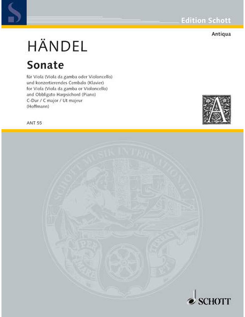 SCHOTT HAENDEL GEORG FRIEDRICH - SONATA - VIOLA AND CONCERTANT HARPSICHORD