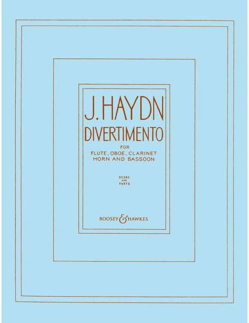 BOOSEY & HAWKES HAYDN JOSEPH - DIVERTIMENTO - FLUTE, OBOE, CLARINET, HORN AND BASSOON