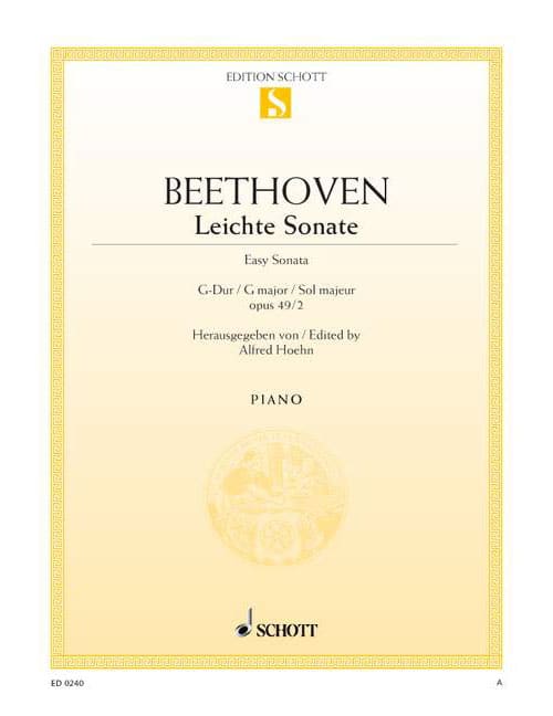 SCHOTT BEETHOVEN L.V. - SONATA G MAJOR OP. 49/2 - PIANO