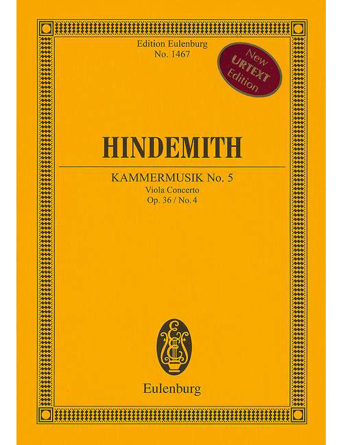 EULENBURG HINDEMITH P. - CHAMBER MUSIC N°5 OP.36/4 - CONDUCTEUR DE POCHE