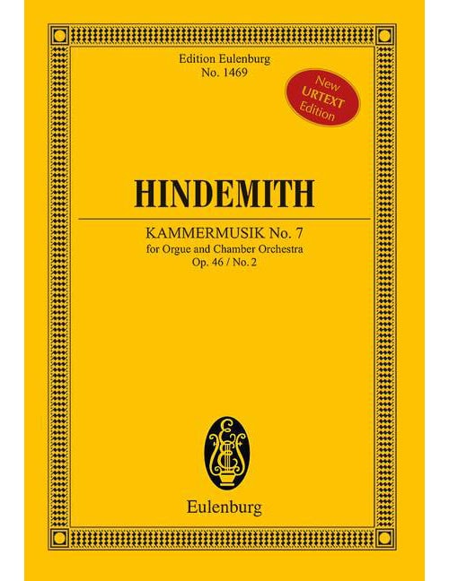 EULENBURG HINDEMITH P. - CHAMBER MUSIC NO. 7 OP. 46/2 - ORGUE