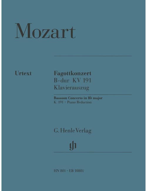 HENLE VERLAG MOZART W.A. - CONCERTO FOR BASSOON AND ORCHESTRA BB MAJOR K. 191