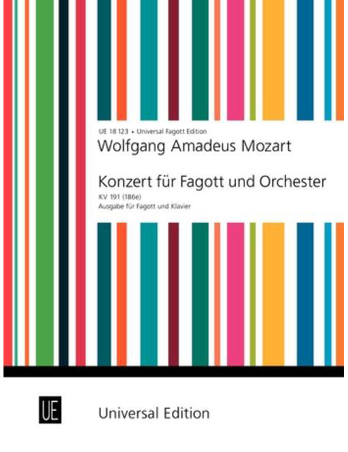 UNIVERSAL EDITION MOZART W.A. KONZERT FÜR FAGOTT UND ORCHESTER, KV 191 (186E)