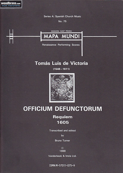 MAPA MUNDI VICTORIA TOMAS LUIS (DE)- OFFICIUM DEFUNCTORUM (REQUIEM 1605)