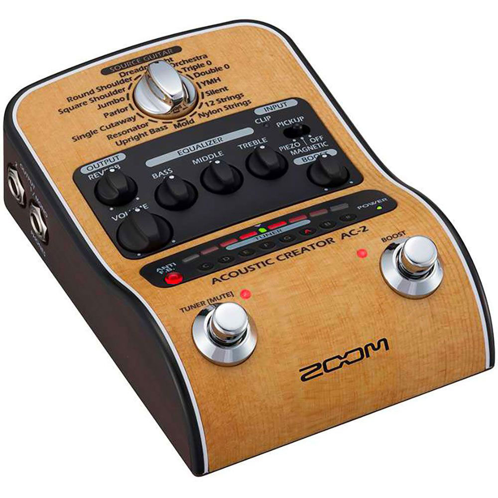 ZOOM AC-2 ACOUSTIC CREATOR PEDAL FOR ELECTROACOUSTIC GUITAR AND DOUBLE BASS