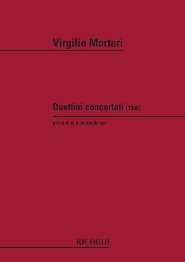 RICORDI MORTARI V. - DUETTINI CONCERTANTI - VIOLON ET CONTREBASSE