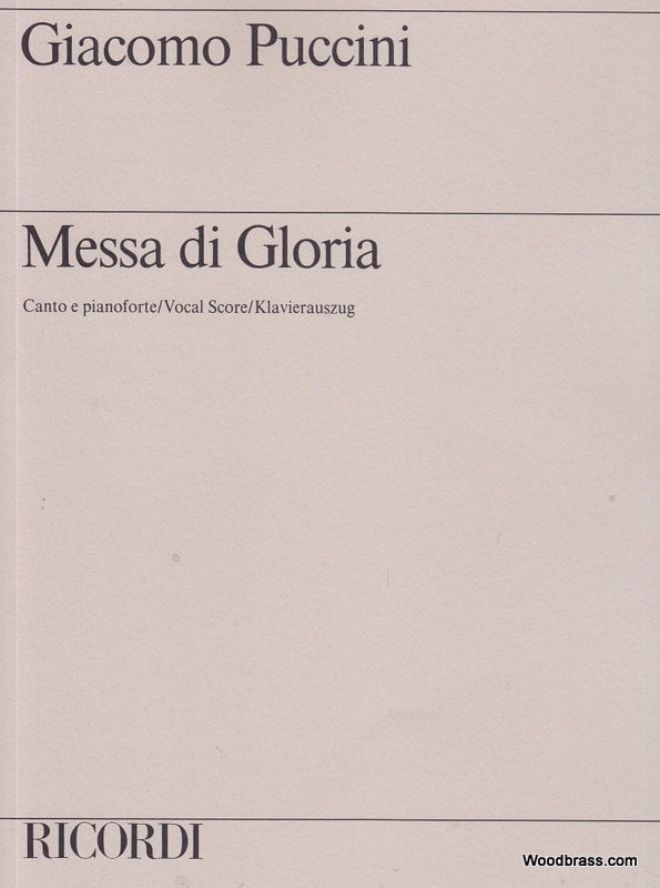 RICORDI PUCCINI G. - MESSA DI GLORIA - CHANT ET PIANO