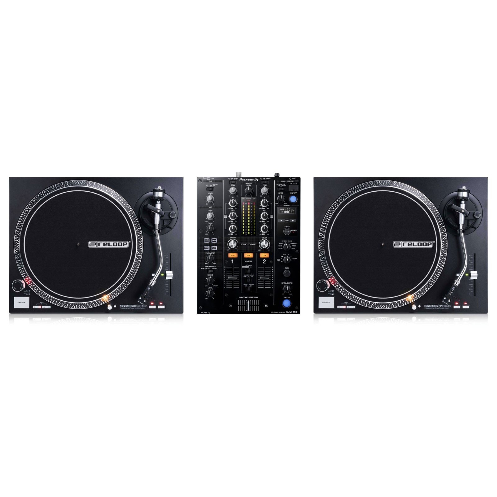 RELOOP PACK REGIE DJ VINYLE : RP 4000 MK2 + DJM-450 MK2