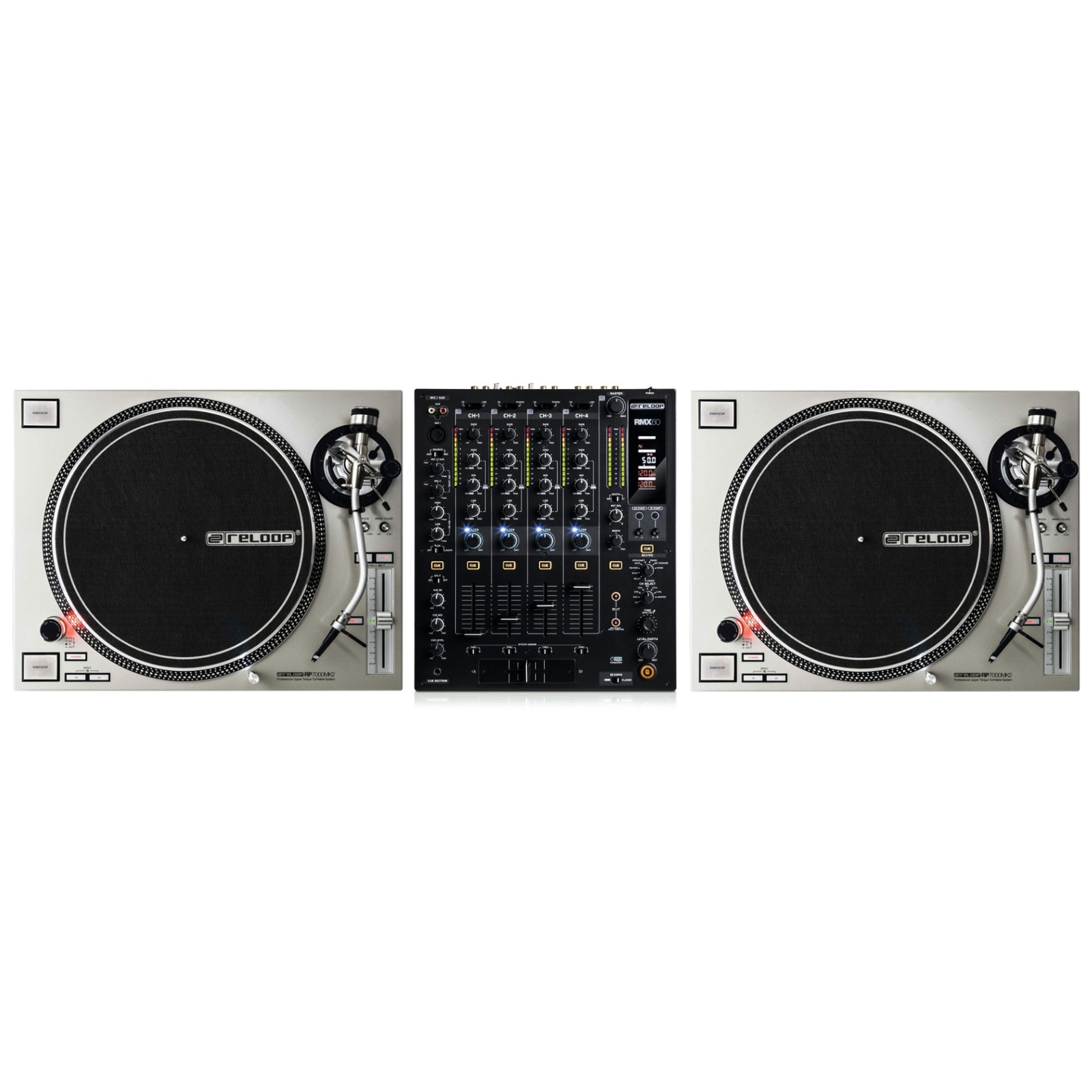 RELOOP DJ VINYL DJ PACK: RP 7000 MK2 SILVER + RMX 60 DIGITAL