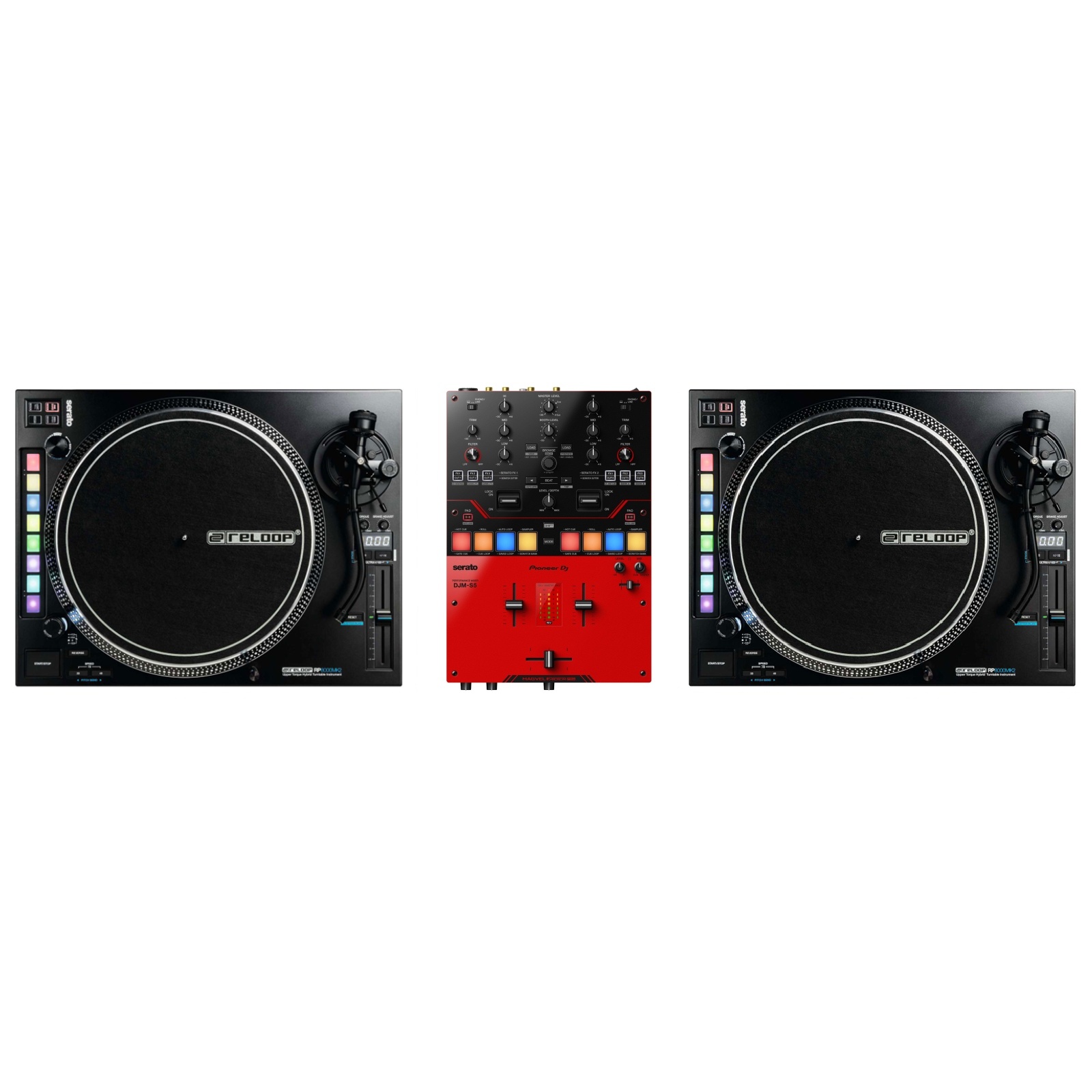 RELOOP DJ VINYL DJ PACK: RP 8000 MK2 SILVER + DJM-S5