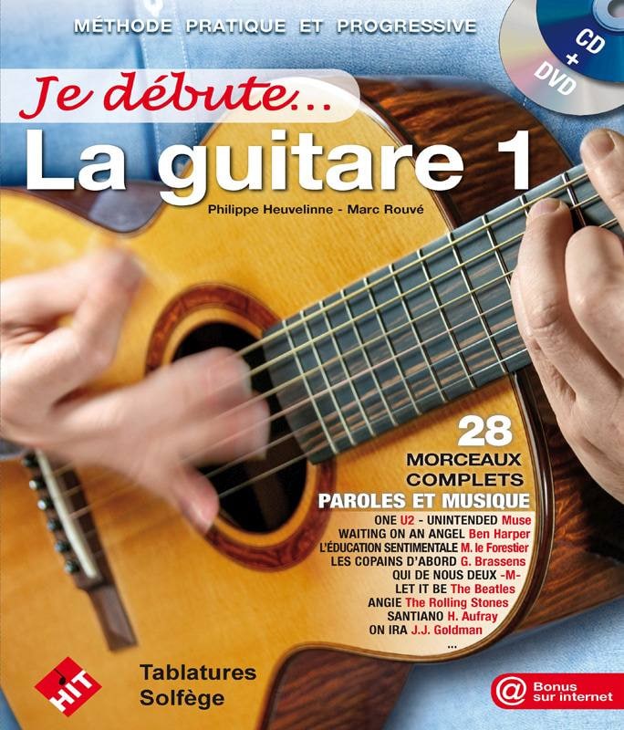 HIT DIFFUSION HEUVELINNE P. - JE DEBUTE LA GUITARE + CD ET DVD - NOUVELLE VERSION