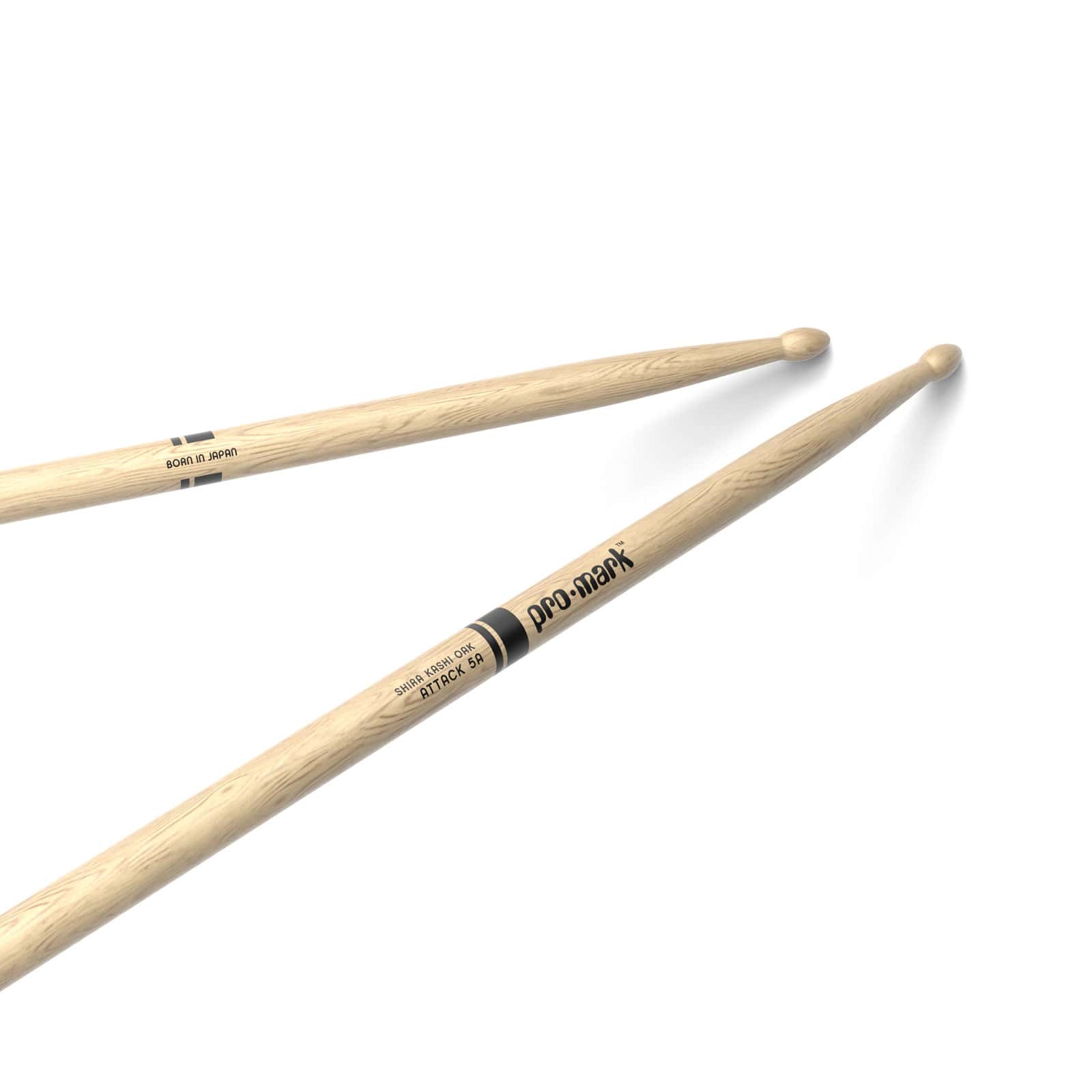 PRO MARK CLASSIC ATTACK 5A SHIRA KASHI OAK DRUMSTICK OVAL WOOD TIP