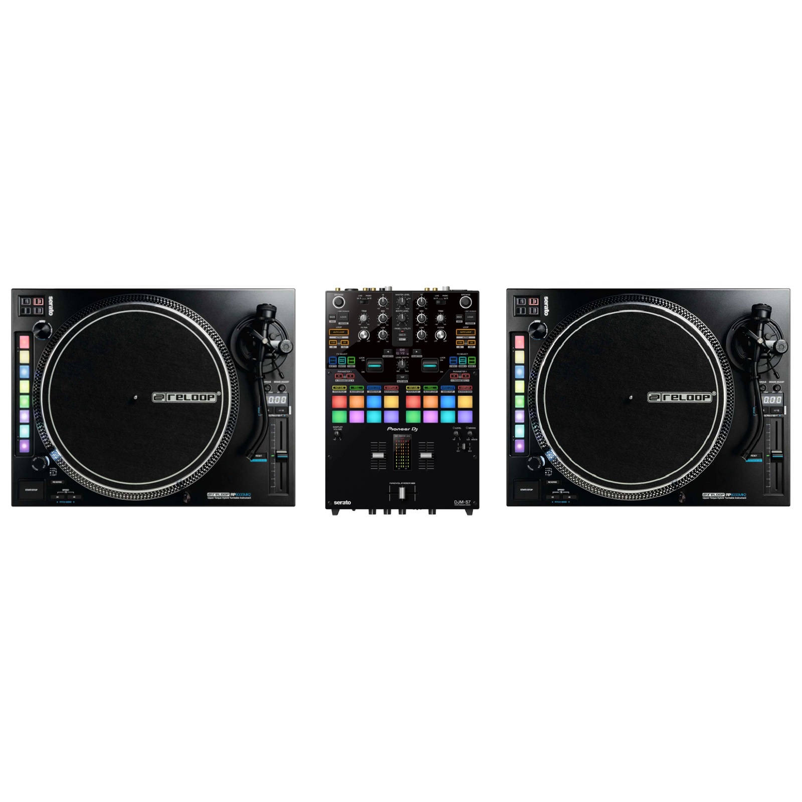 RELOOP DJ VINYL DJ PACK: RP 8000 MK2 SILVER + DJM S-7