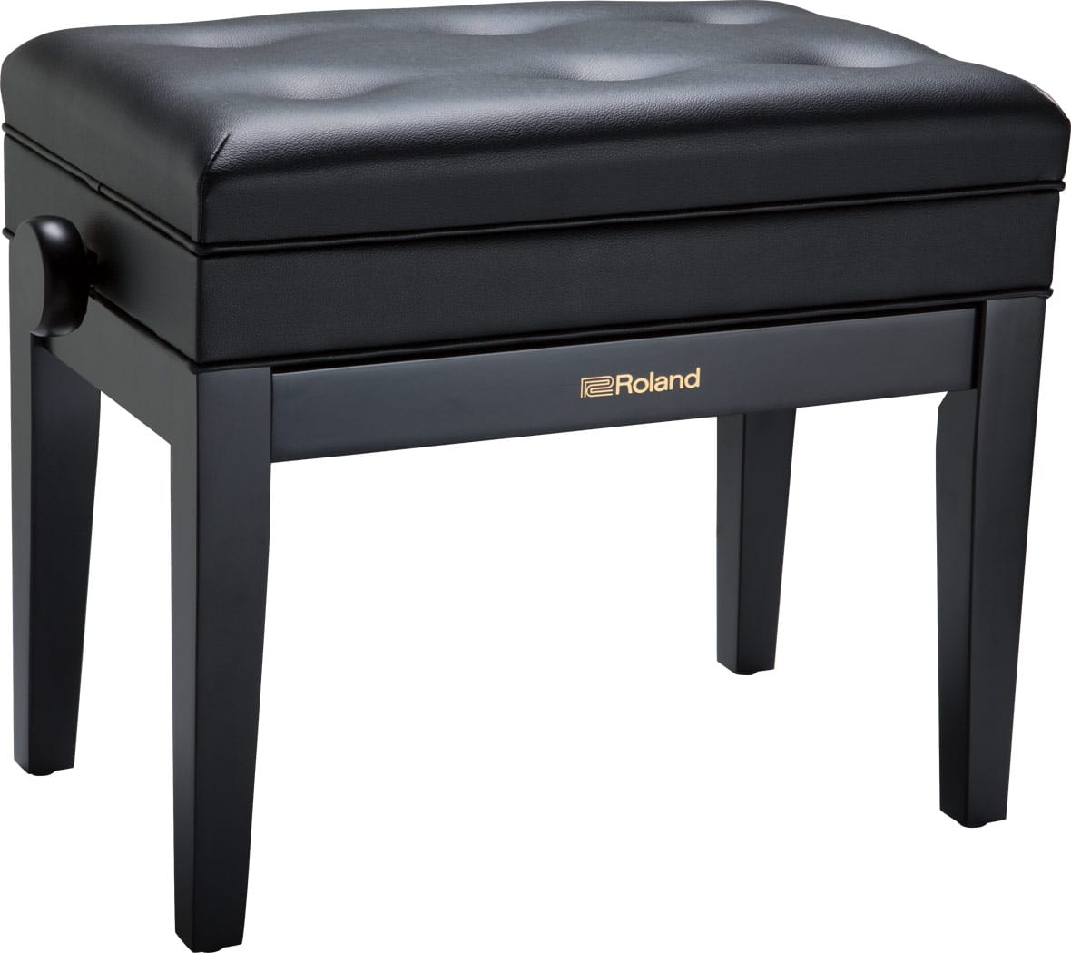 ROLAND PIANO BENCH, SATIN BLACK, VINYL SEAT