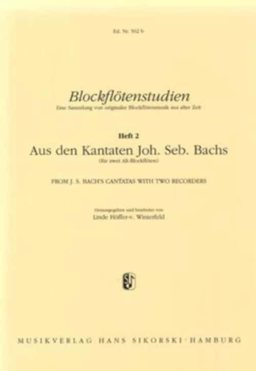 SIKORSKI HOFFER VON WINTERFELD L. - THE RECORDER IN J.S. BACH'S CANTATAS VOL.2