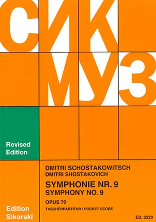 SIKORSKI CHOSTAKOVITCH DIMITRI - SYMPHONIE N°9 OP.70 - POCKET SCORE