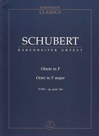 BARENREITER SCHUBERT F. - OKTETT IN F-DUR D 803 - CONDUCTEUR DE POCHE