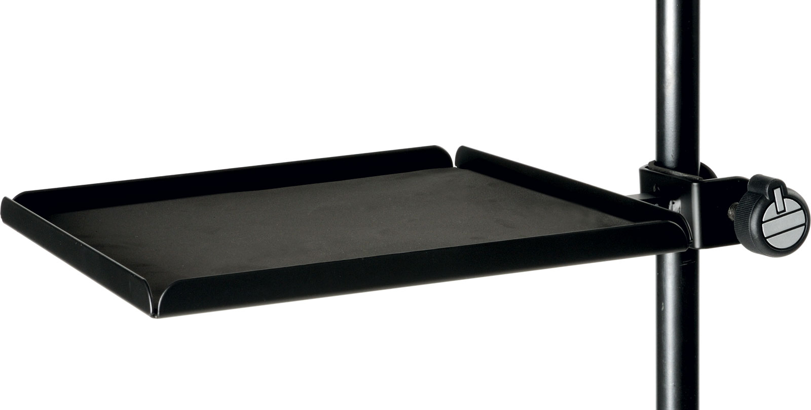 QUIKLOK MS329 TRAY WITH CLAMP FOR MICROPHONE STAND & LECTERN BLACK