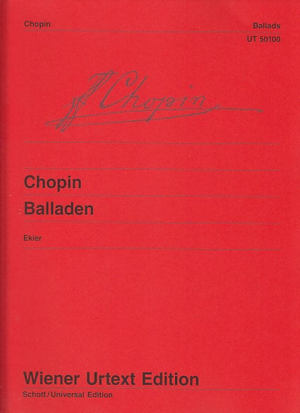 WIENER URTEXT EDITION CHOPIN F. - BALLADEN - PIANO