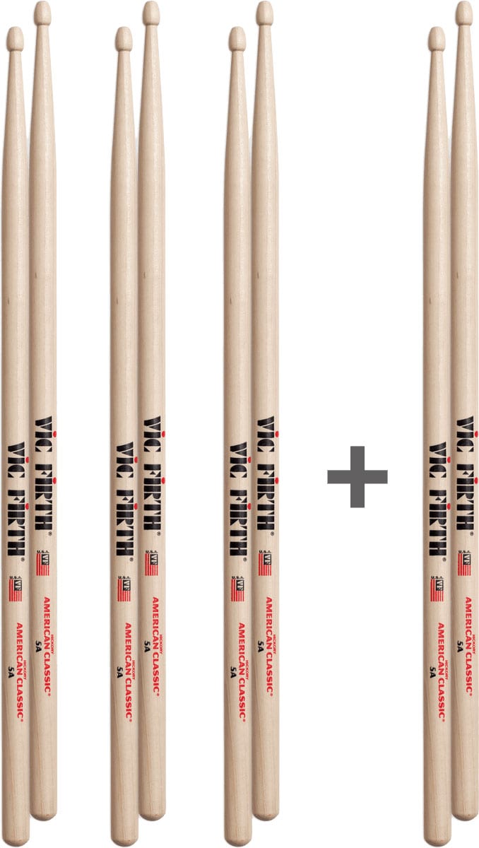 VIC FIRTH P5A-3.5A-1 - PACK 3 X 5A + 1 X 5A FREE