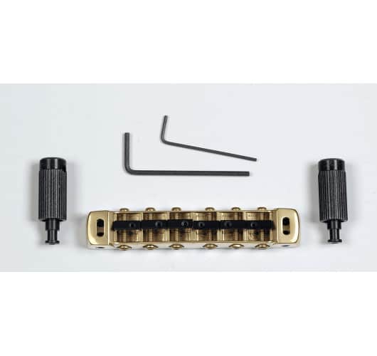 GOTOH PEGS/STOPTAIL ELECTRIC GUITAR TUNOMATIC BRASS EASEL, X-GOLD V