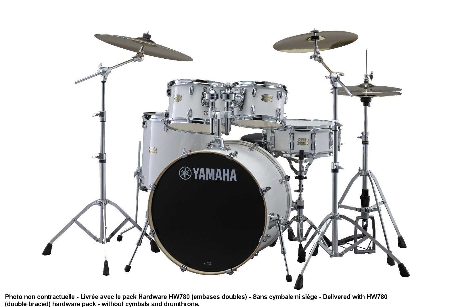 YAMAHA STAGE CUSTOM BIRCH - STANDARD - PURE WHITE + PACK HARDWARE HW780