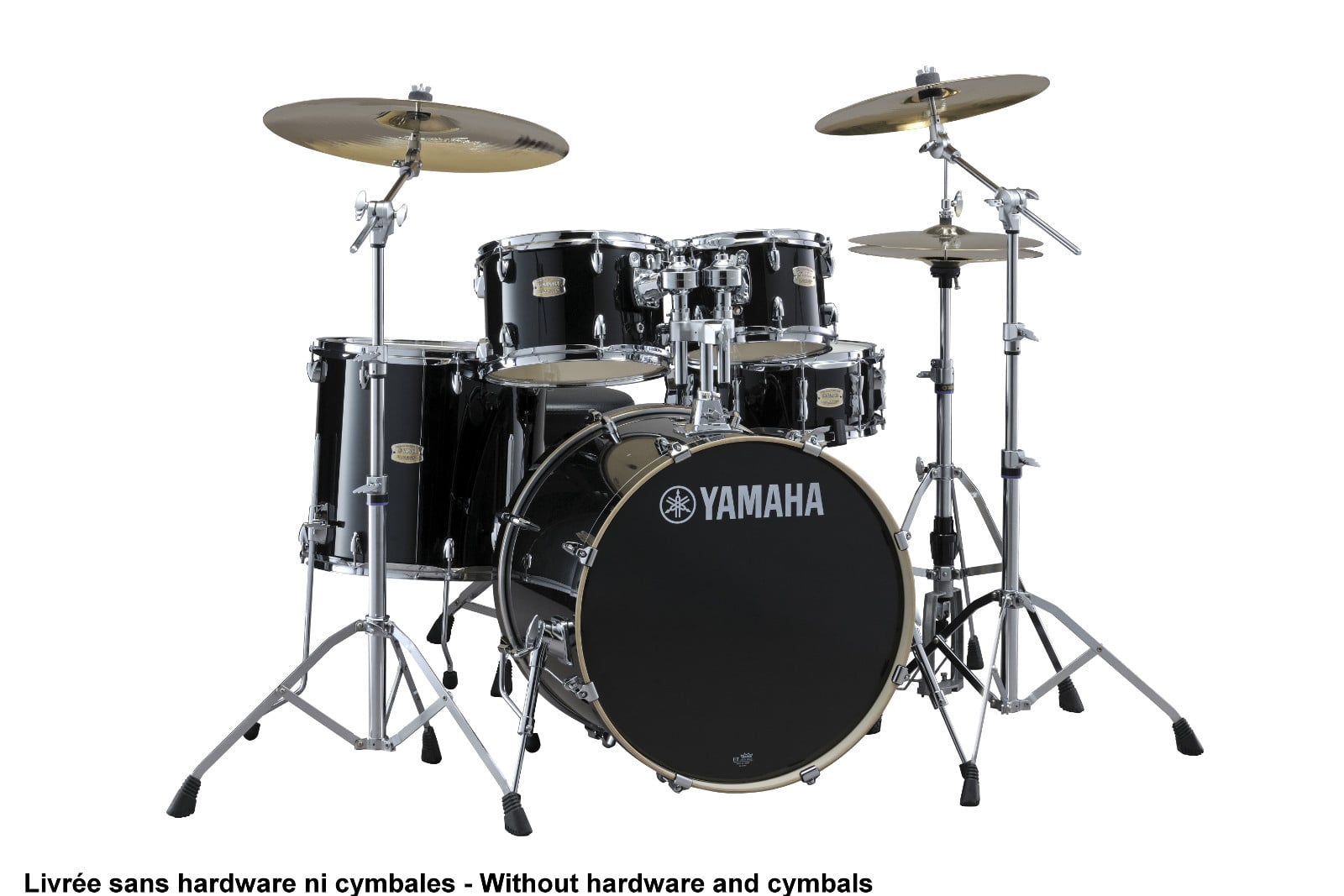 YAMAHA STAGE CUSTOM BIRCH - STANDARD - RAVEN BLACK (WITHOUT HARDWARE)