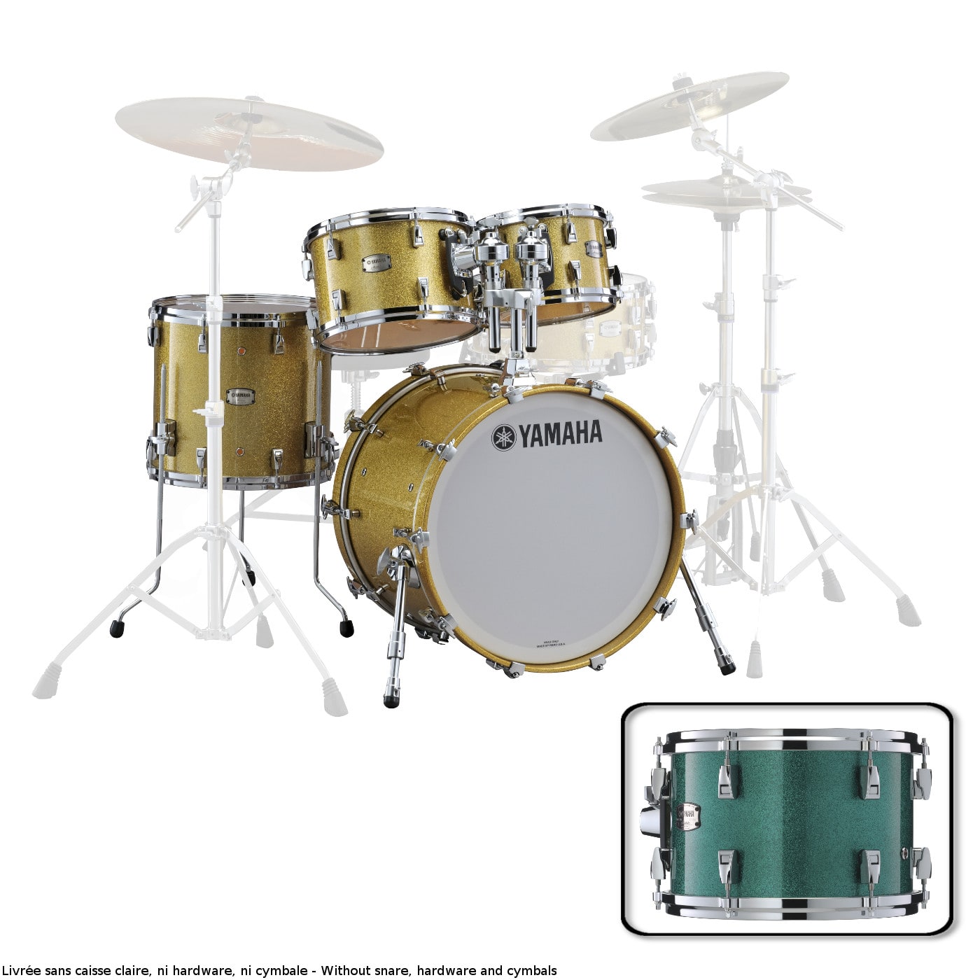 YAMAHA ABSOLUTE HYBRID MAPLE JAZZ JAZZ 18 JADE GREEN SPARKLE