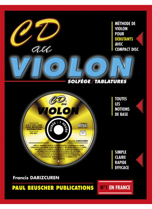 PAUL BEUSCHER PUBLICATIONS DARIZCUREN FRANCIS - CD AU VIOLON + CD
