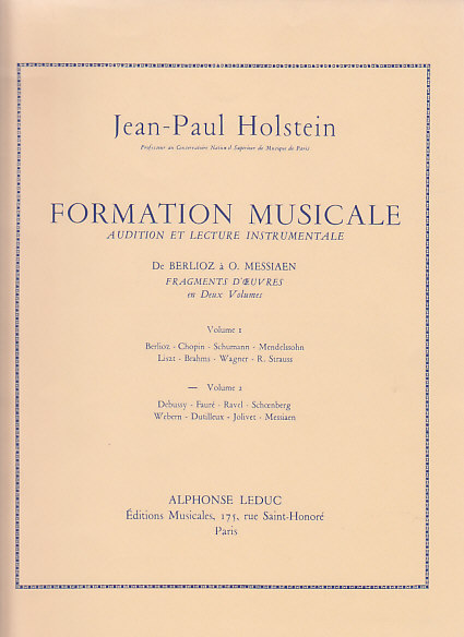 LEDUC HOLSTEIN JEAN-PAUL - FORMATION MUSICALE VOL.2