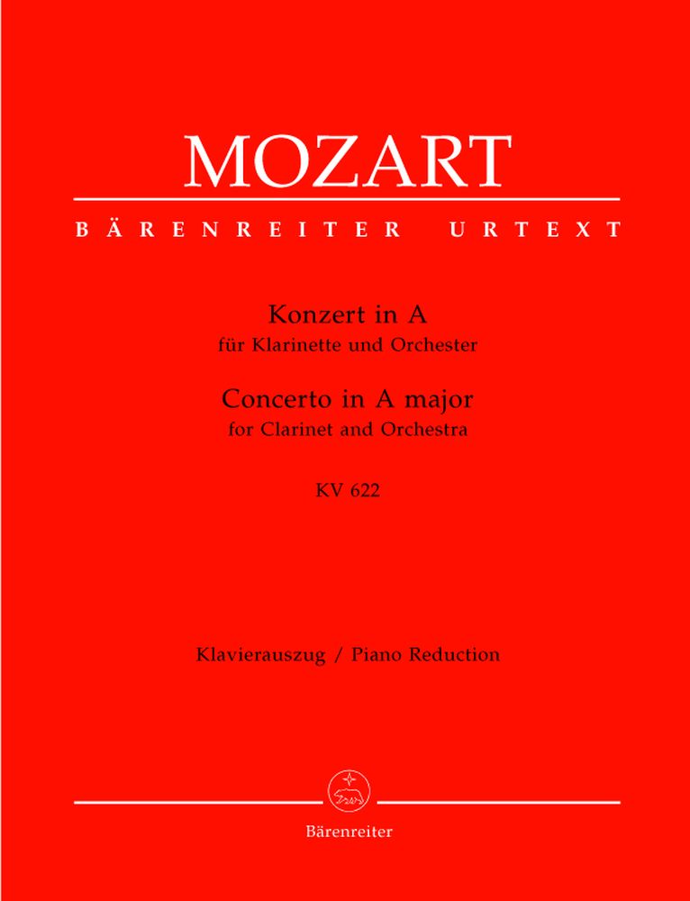 BARENREITER MOZART W.A. - CONCERTO IN A MAJOR KV 622 - CLARINET, PIANO