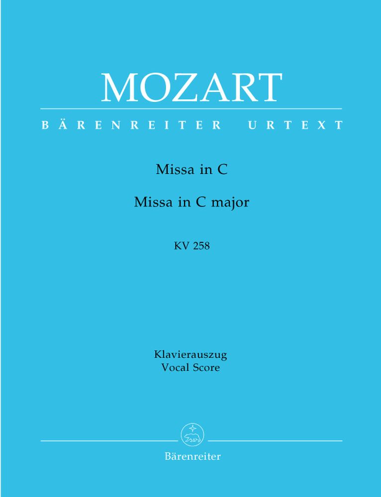 BARENREITER MOZART W.A. - MISSA IN C MAJOR KV 258 - VOCAL SCORE