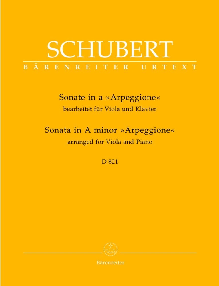 BARENREITER SCHUBERT F. - SONATE ARPEGGIONE EN LA MINEUR D 821 - VIOLA, PIAN0