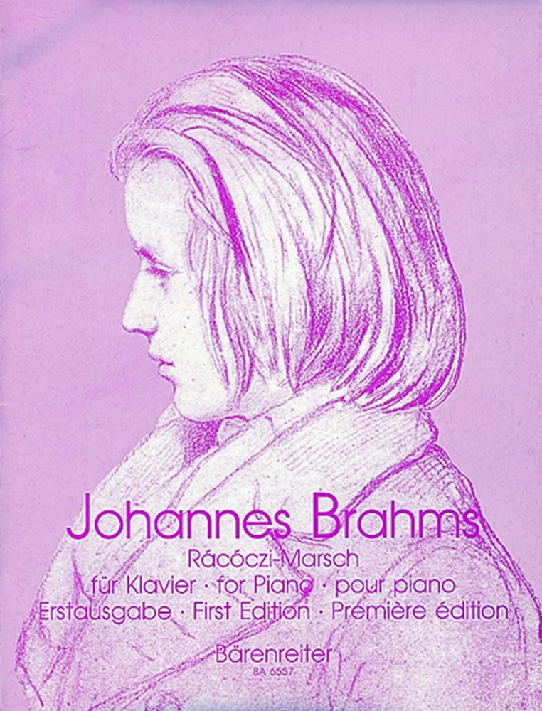 BARENREITER BRAHMS JOHANNES - RACOCZI MARCH FOR PIANO - FIRST EDITION - PIANO