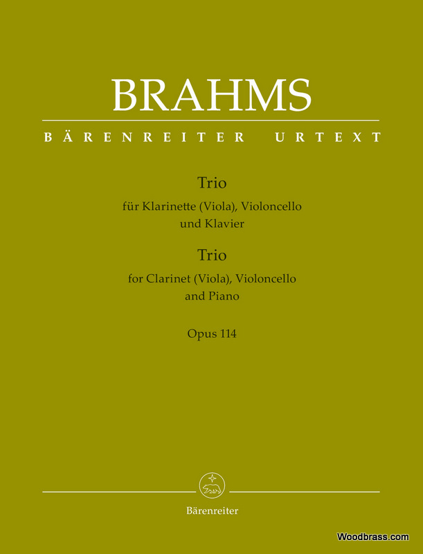 BARENREITER BRAHMS J. - KLARINETTENTRIO OP.114 - SCORE & PARTS