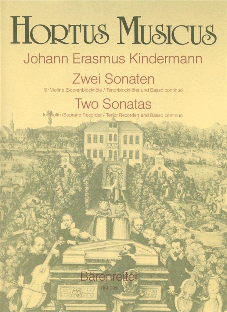 BARENREITER KINDERMANN JOHANN ERASMUS - 2 SONATES - VIOLON & BASSE CONTINUE