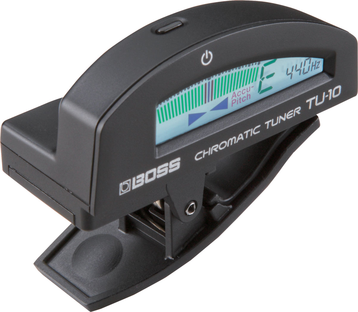 BOSS TU-10-BK CLIP-ON CHROMATIC TUNER WITH COLOUR DISPLAY