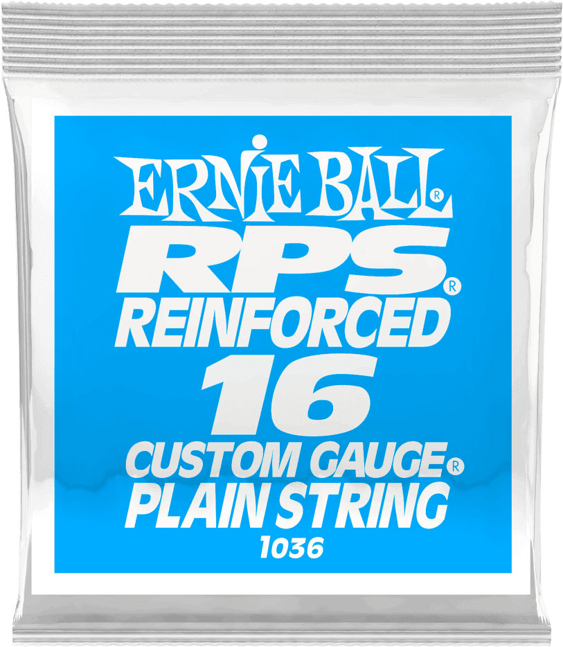 ERNIE BALL .016 RPS REINFORCED PLAIN ELECTRIC GUITAR STRINGS
