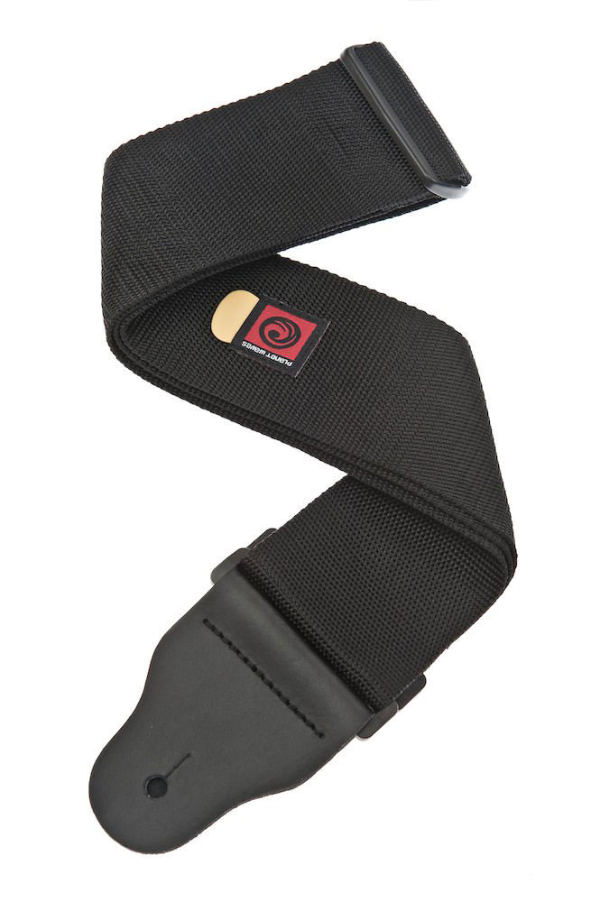 D'ADDARIO AND CO 3 INCH WIDE BASS GUITAR STRAP BLACK