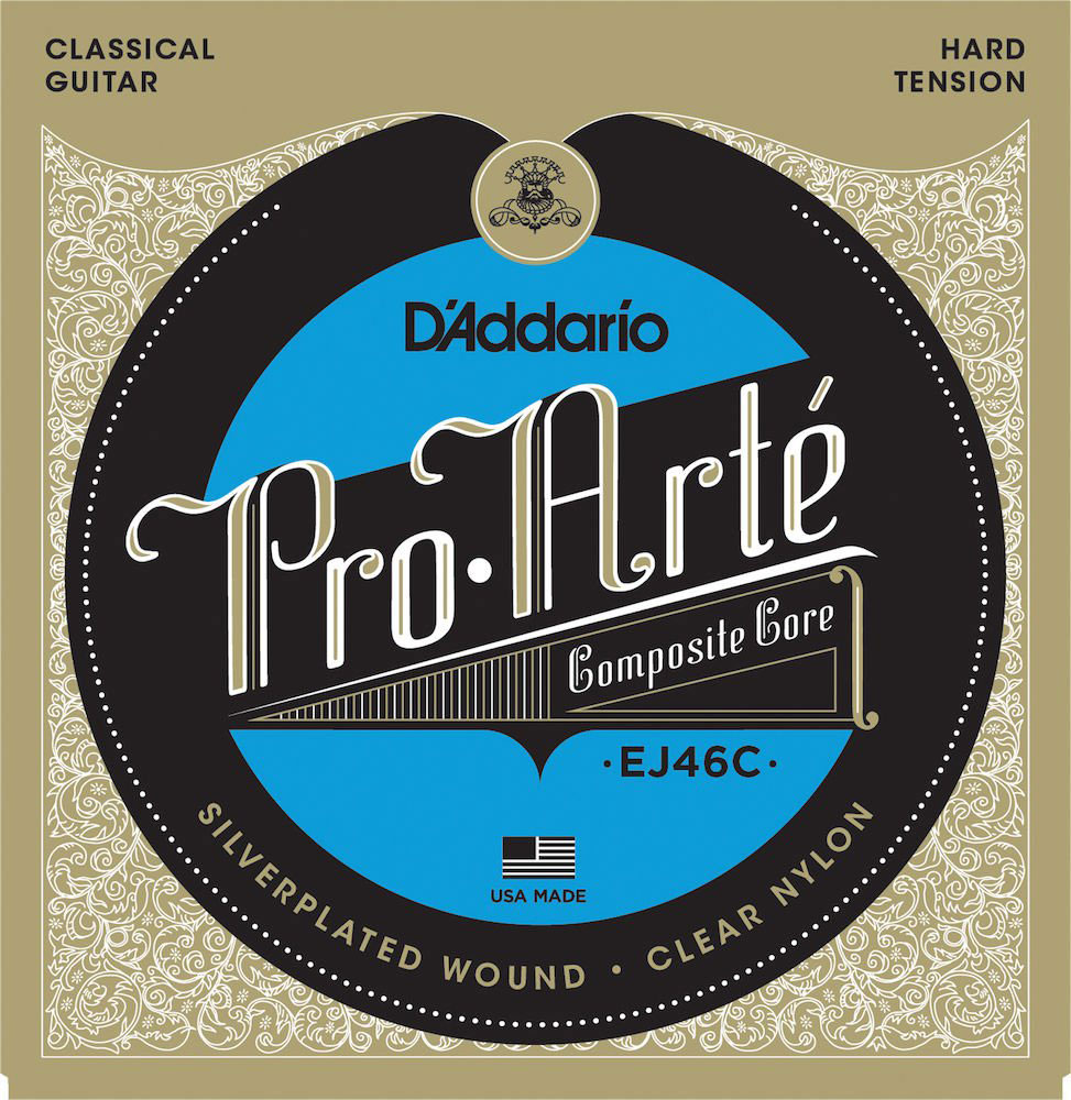 D'ADDARIO AND CO EJ46C PRO-ARTE COMPOSITE CLASSICAL GUITAR STRINGS HARD TENSION